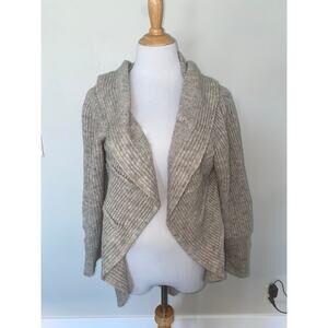DIKTON'S Cocoon Cardigan Sweater  Oatmeal Wool Blend Large
